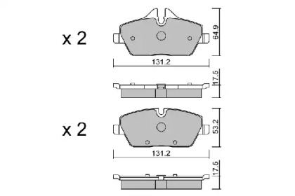 Комплект тормозных колодок (AISIN: BPBM-1006)